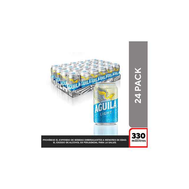 CERVEZA AGUILA LIGHT LATA 330 ML PACA 24 UNIDADES