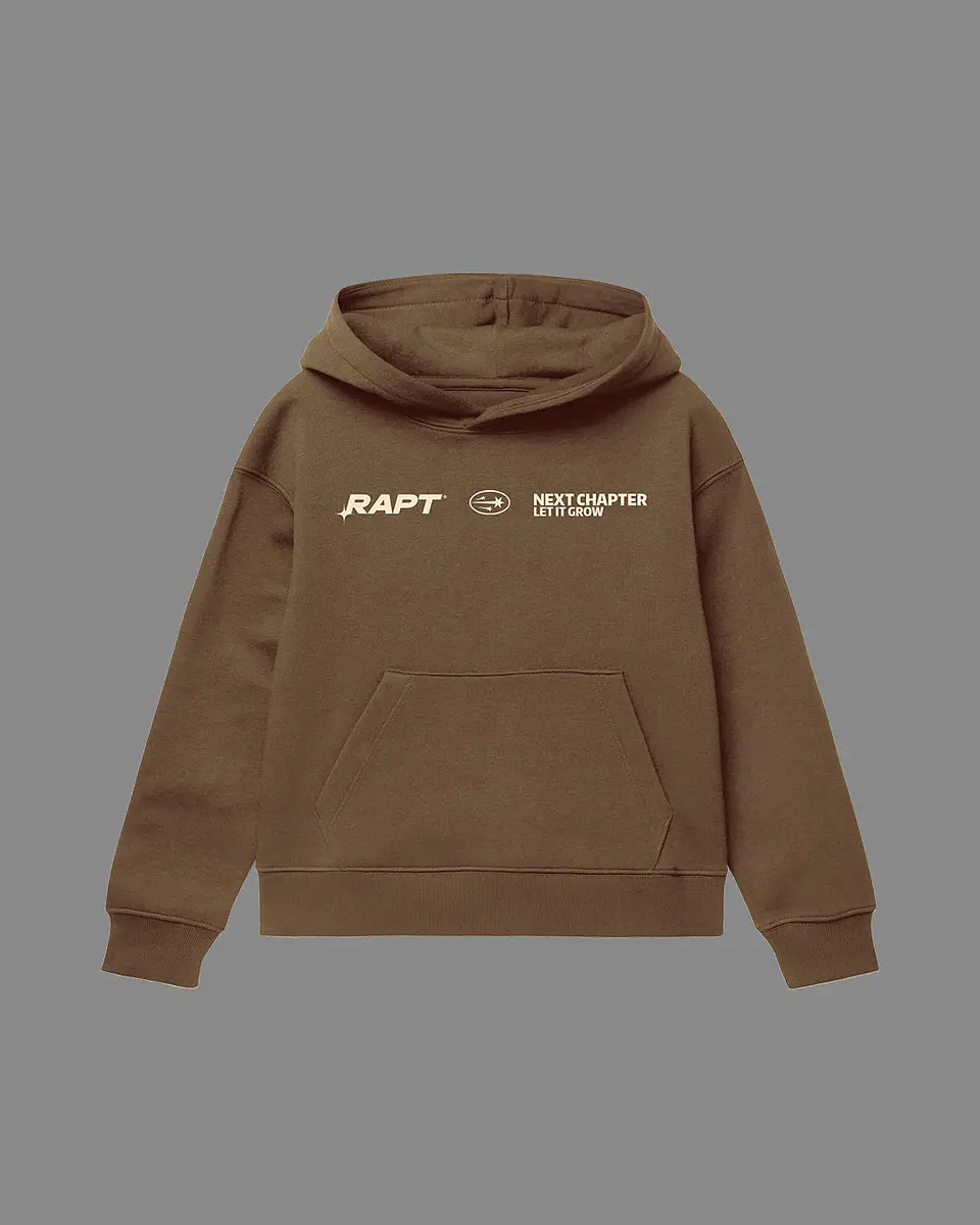 BOXY NEXT CHAPTER HOODIE BROWN 1