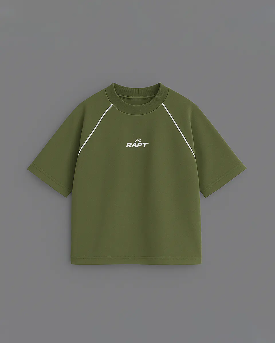 BOXY LOW TEE MOSS 1