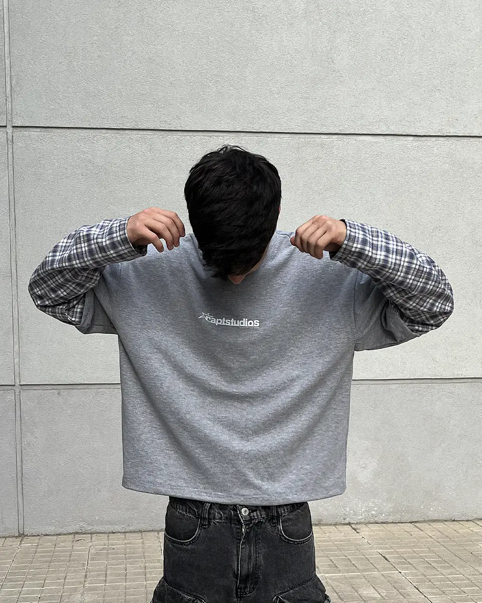 GRID LAYER TEE MELANGE 2