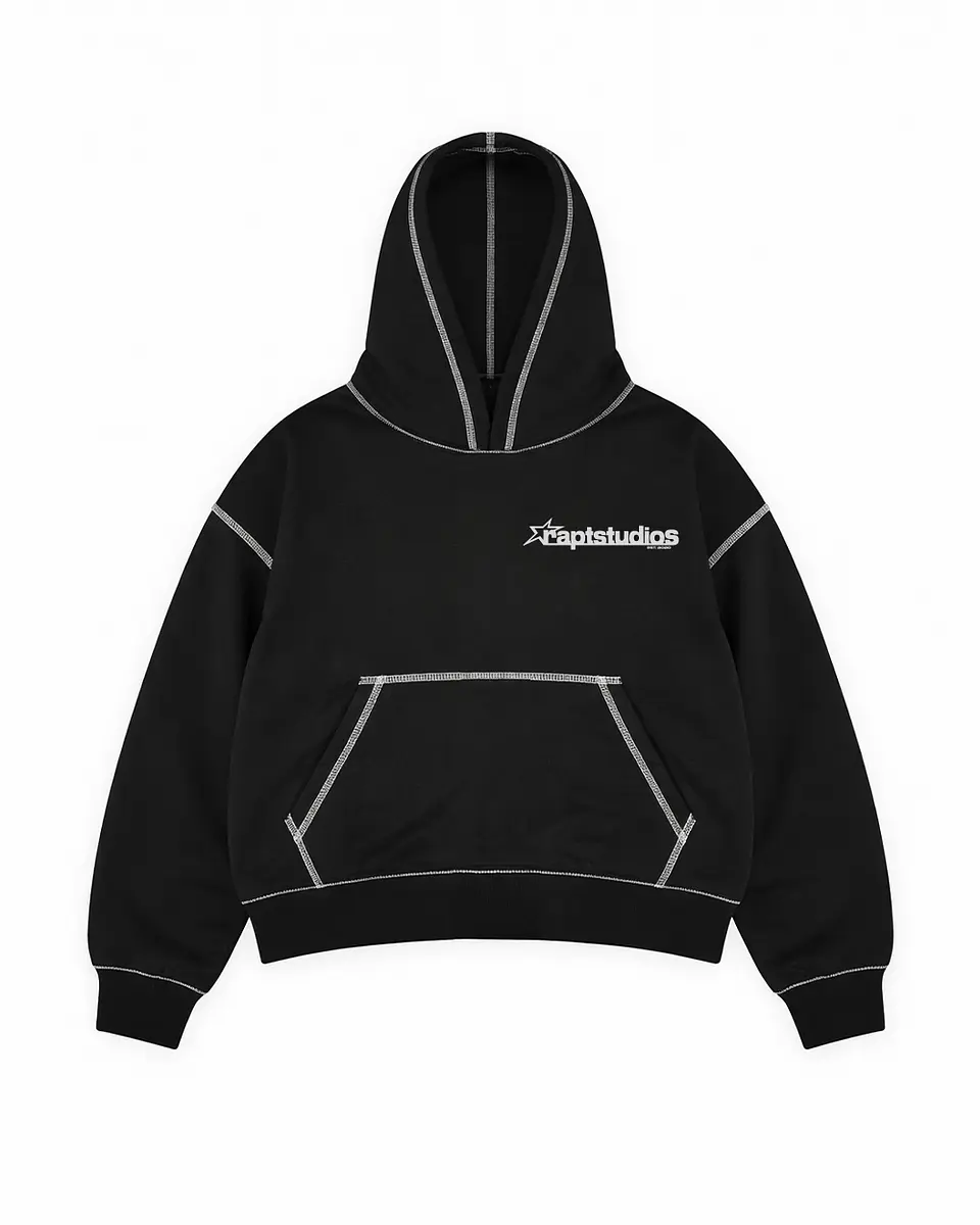 RAW SHIFT HOODIE BLACK 1