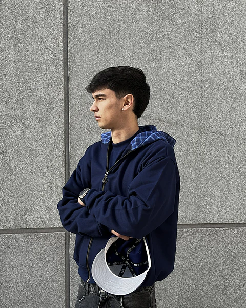 GRID SHIFT ZIP NAVY