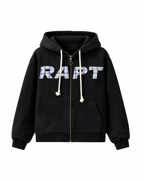 PATCH SHIFT ZIP BLACK