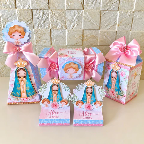 ARQUIVO DE CORTE KIT CAIXINHAS NOSSA SENHORA AQUARELA