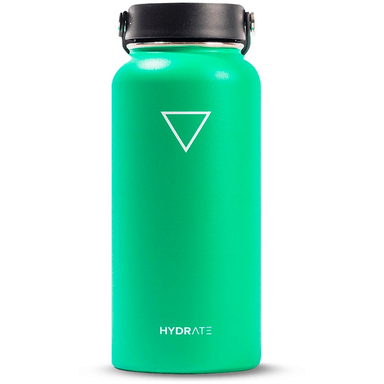 HYDRATE Botella de agua de acero inoxidable de 2,2 litros – Verde