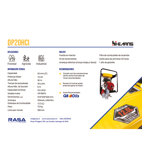 DP20HCI | Motobomba diesel 2" - Alta presión