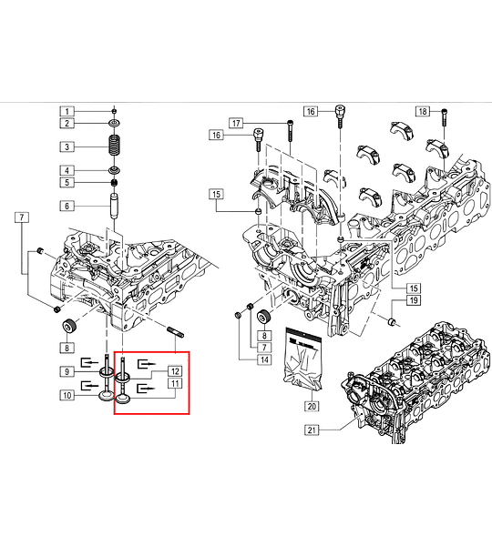 Set de Válvulas de Escape Jeep Wrangler 2.8 CRD 