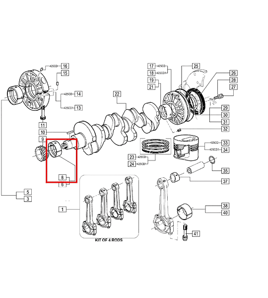 Metal de Bancada Delantero Jeep Cherokee XJ 2.5