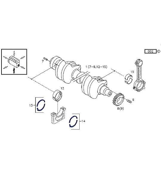 Metal Axial para DEUTZ 913/914
