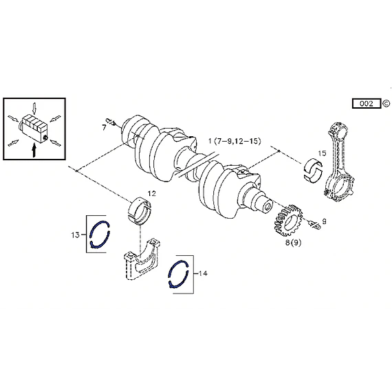 Metal Axial para DEUTZ 913/914