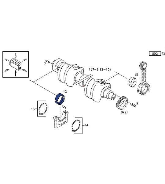 Puño metal de bancada para DEUTZ 913/914