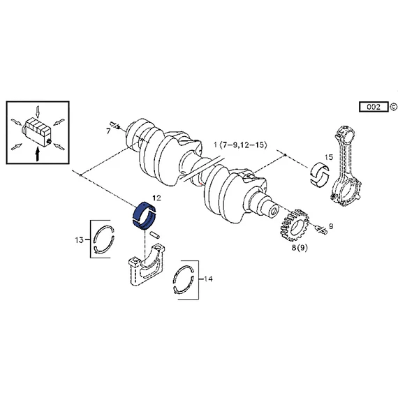 Puño metal de bancada para DEUTZ 913/914