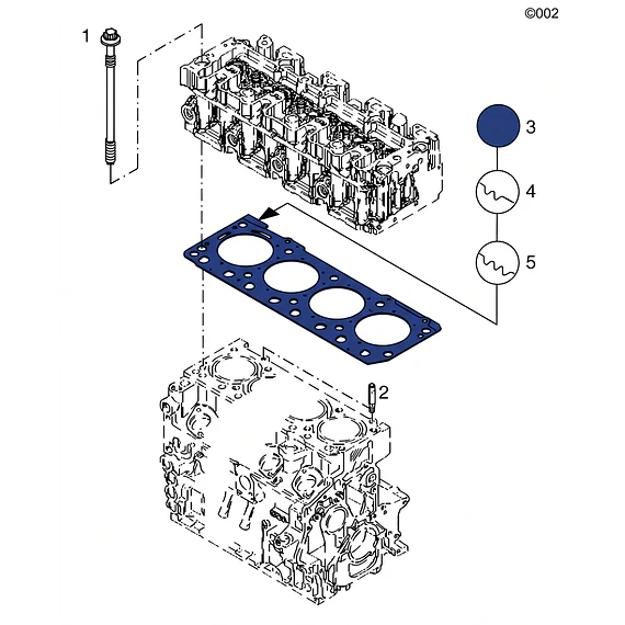 Empaquetadura de Culata 1M DEUTZ TCD2011 