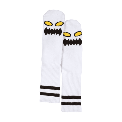CALCETINES TOY MACHINE MONSTER FACE WHITE
