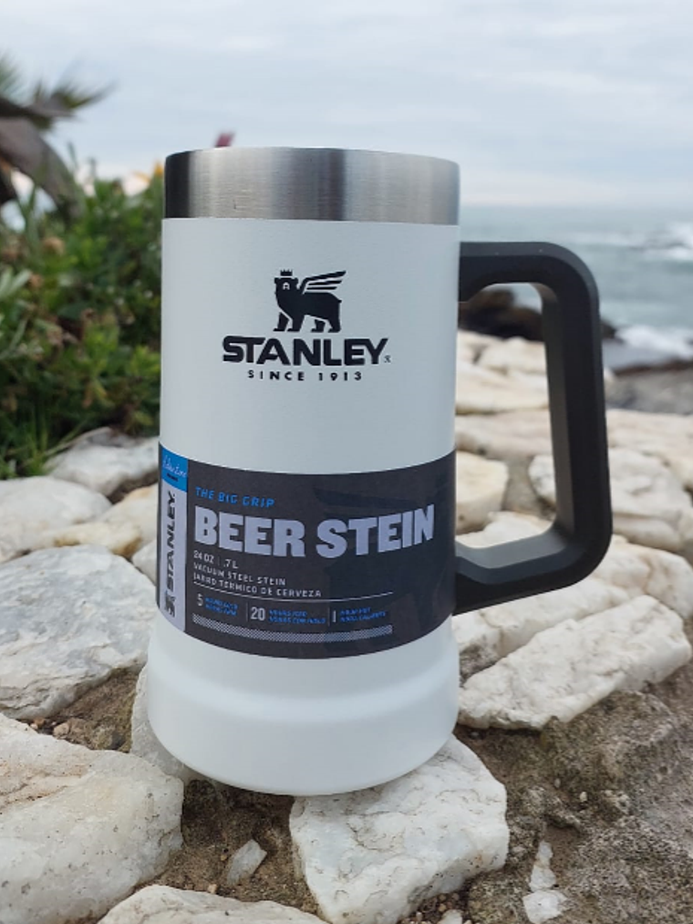 VASO DE CERVEZA ADVENTURE STANLEY BLANCO 709ML 1