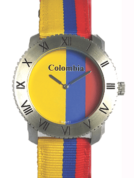 Reloj Colombia Bandera 