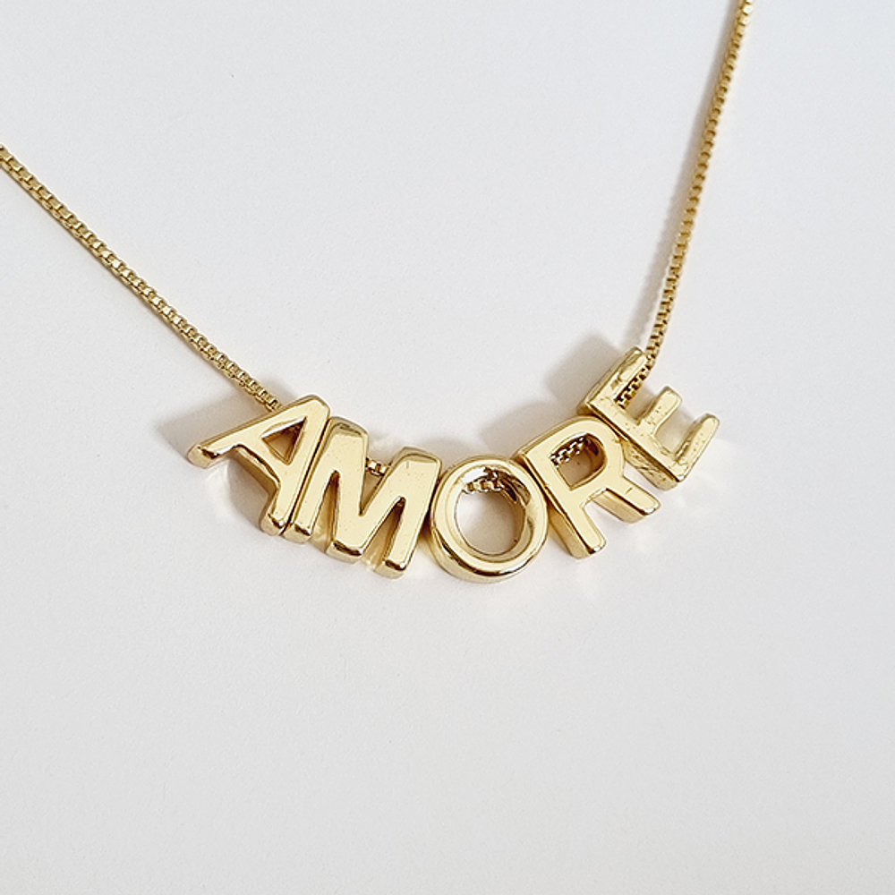 cadena 5letras doradas