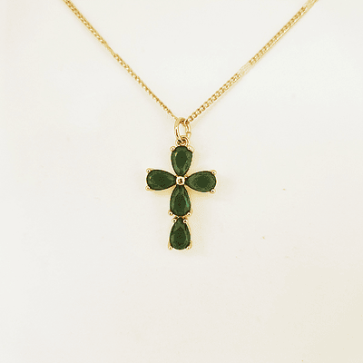 CRUZ LAGRIMA DIVINA VERDE