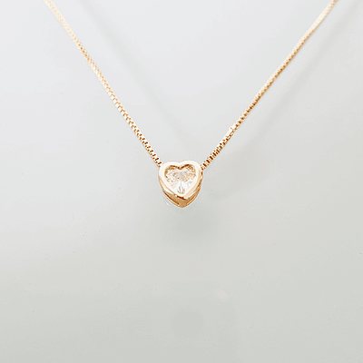CADENA CORAZON SOLITAIRE PALOROSA