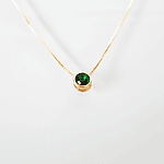 cadena circon solitaire verde