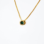 cadena circon solitaire verde