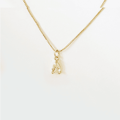 cadena circon lagrima brillante