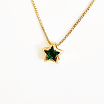 cadena estrella solitaire verde
