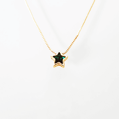cadena estrella solitaire verde