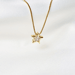 cadena estrella solitaire brillante