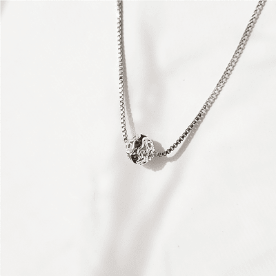 cadena esfera brillante plateada