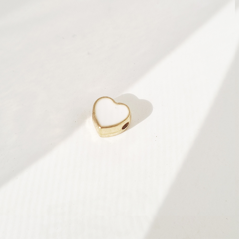 dije corazon solitaire blanco