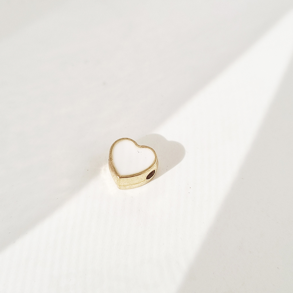 dije corazon solitaire blanco