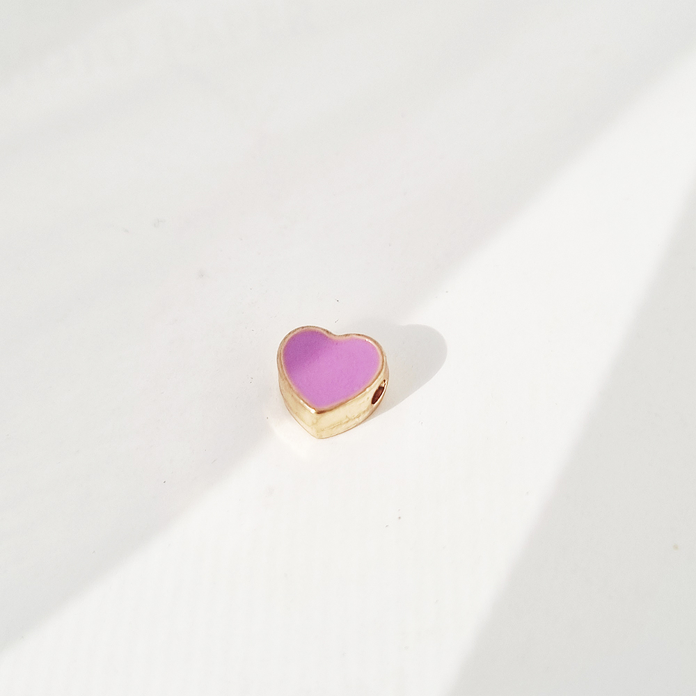 dije corazon solitaire morado