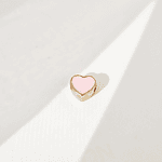 dije corazon solitaire rosa