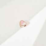 dije corazon solitaire rosa