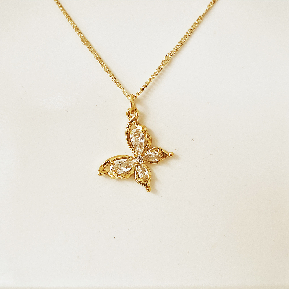 cadena dije mariposa brillante