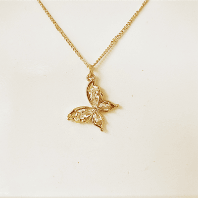 cadena dije mariposa brillante