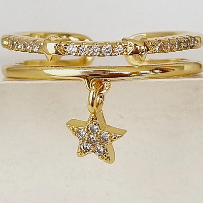 ANILLO ESTRELLA COLGANTE BRILLANTE