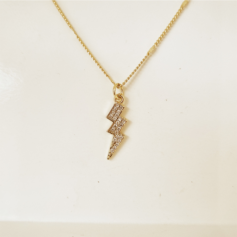 cadena dije rayo brillante