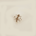 dije mini esfera plateada brillante