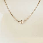 dije mini esfera plateada brillante