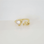 anillo corazon amarrado brillante