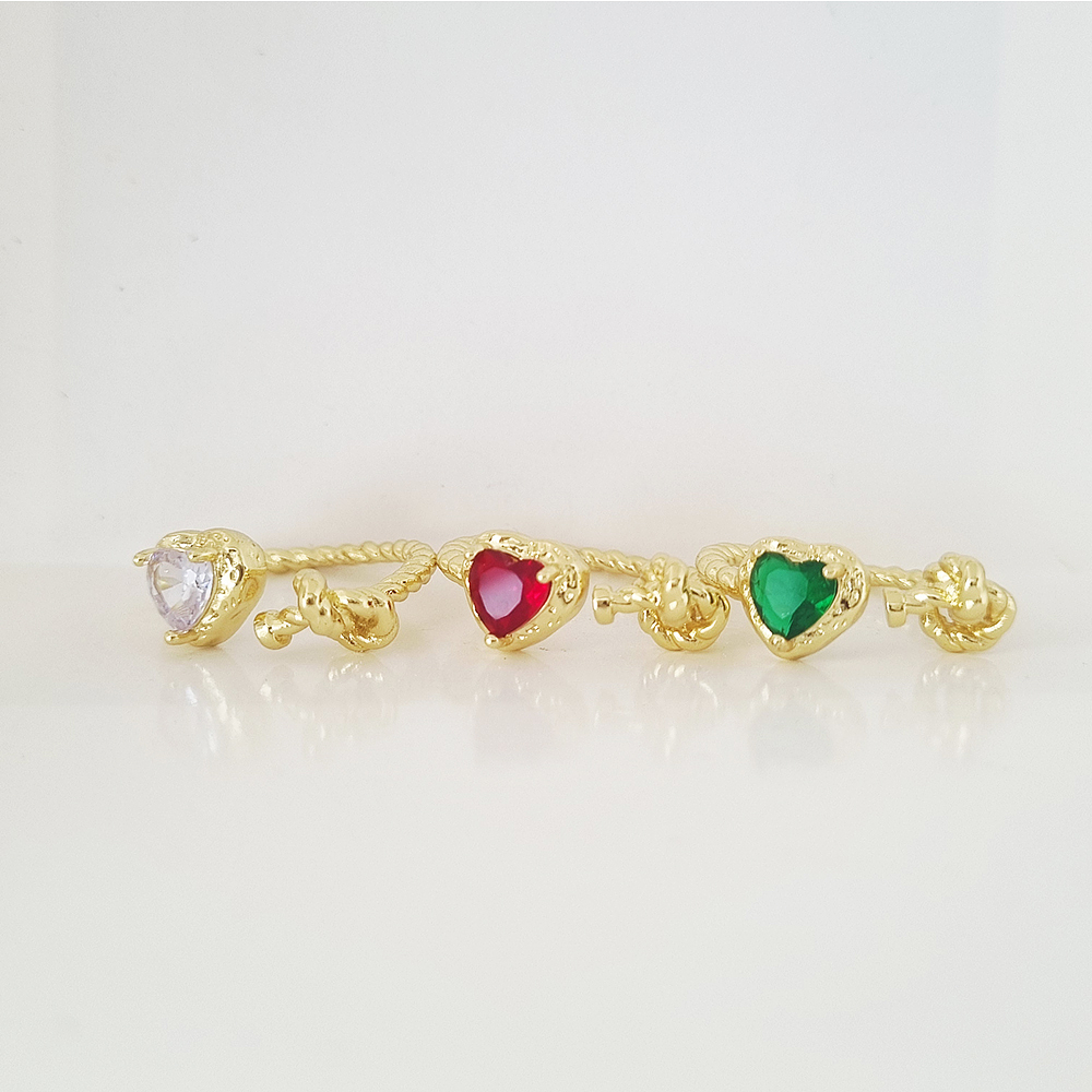 anillo corazon amarrado brillante