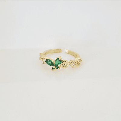 anillo mariposa verde