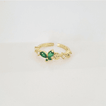 anillo mariposa verde