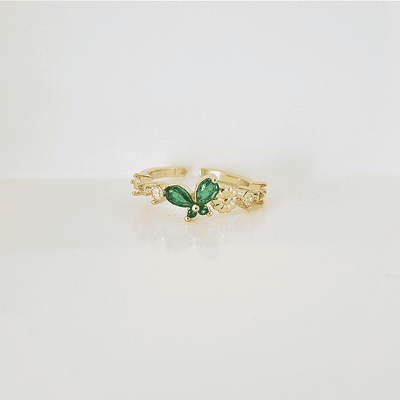 anillo mariposa verde