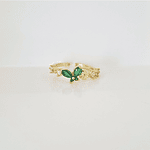 anillo mariposa verde
