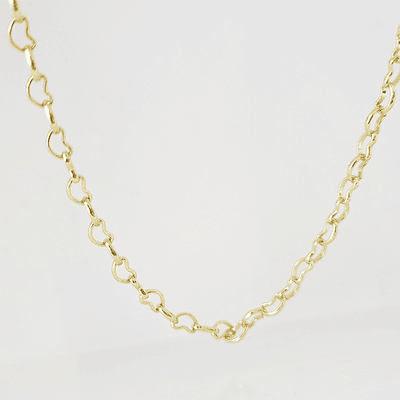 collar corazones dorado