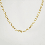 collar ovalado dorado