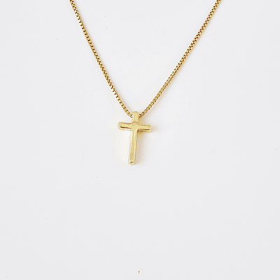 cadena cruz lisa mini